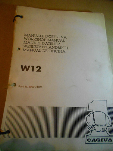 Manuale officina cagiva w12 - cagiva,