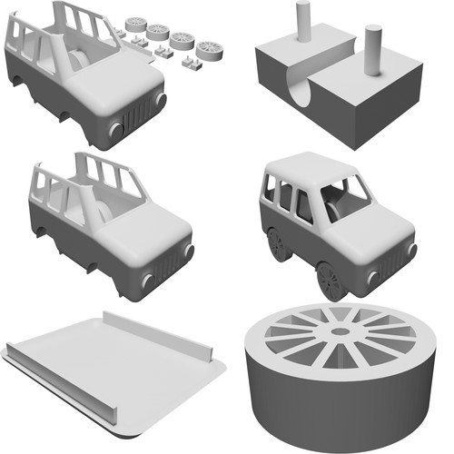Kit modello jeep giocattolo - modello,