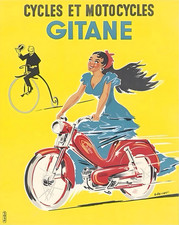 Poster moto Gitane Classi arte