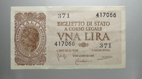 Banconota regno italia - regno, 1