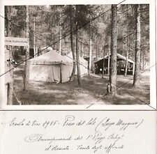 Foto Pian di Sole 1935 Verbano Cusio Ossola- campo tiro tende militari ufficiali