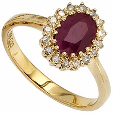 Anello Donna Con Rubino Rosso