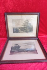 2 cornici antiche, cornici, legno (cornice rovere), 58 cm x 46 cm