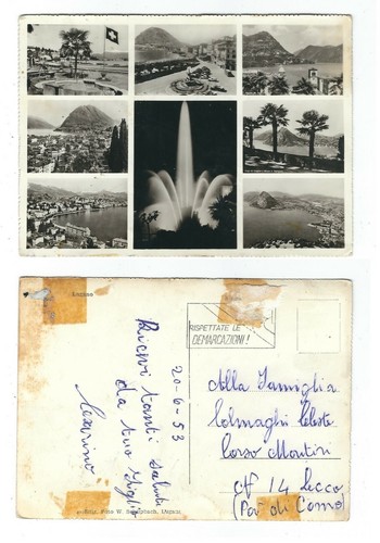 Cartolina lugano ticino - cartolina,