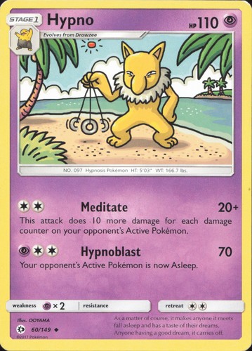 Pokemon hypno 149 uncommon - hypno,