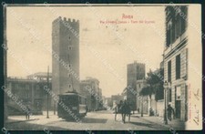 Roma città Via Giovanni Lanza Torre Capocci Tram cartolina VK4417