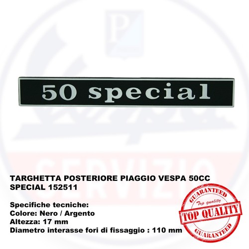 Targhetta posteriore piaggio - targhetta,