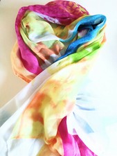 Pareo soffice mussola di cotone Natura, 150 x 140, stupendi colori, ingualcibile