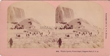 STEREOVIEW - Cascate del Niagara - Sport invernali, Paese delle meraviglie (B.W.Kilburn) 1888