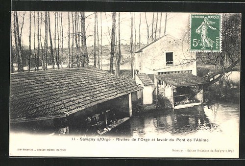 Cpa savigny sur orge riviere - cpa, savigny-sur-orge,