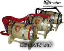 Botte Botti legno castagno per cane San Bernardo 1 lt  litro con croce svizzera