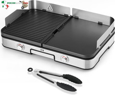 2400W Grill elettrico - Incl. Pinze per barbecue & Paraspruzzi I Per uso interno