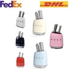 Smeg Set Blocco Coltelli 7 Pezzi NUOVO Acciaio Inox Preferito Multicolore - EXPRESS