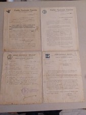 GENOVA CHIAVARI OPERA NAZIONALE BALILLA PARTITO NAZIONALE FASCISTA 4 DOCUMENTI
