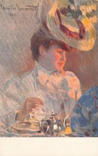 LADY MESCOLANDO TÈ ~ DIPINTO