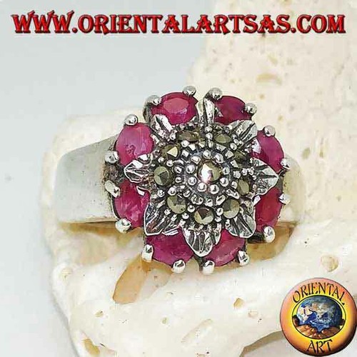 Anello argento 925 fiore - argento, 925‰