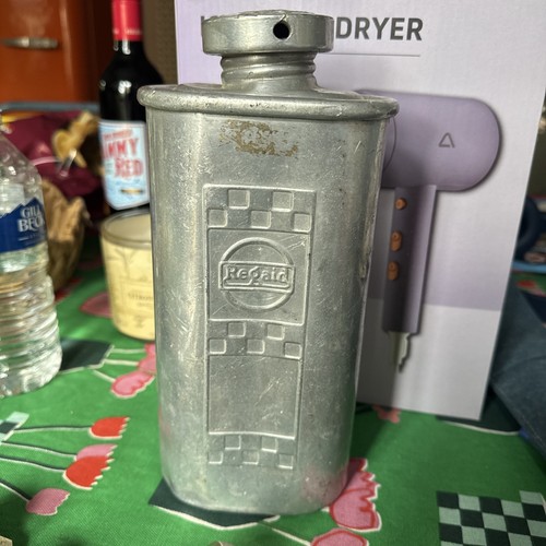 Vintage metal water bottle - metal,