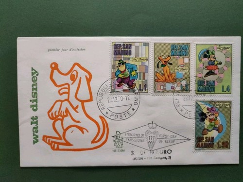 Walt disney fdc repubblica - walt, fdc-