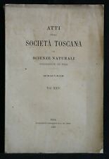 ATTI DELLA SOCIETA' TOSCANA DI