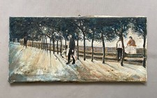 Passeggiata sul molo, olio su