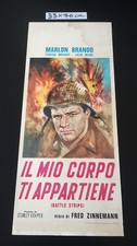 G124 locandina originale IL MIO CORPO TI APPARTIENE riedizione anni 60 BRANDO