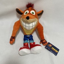 Crash Bandicoot Peluche Giocattolo Morbido 13" 25° Anniversario Da Collezione Nuovo Con Etichette
