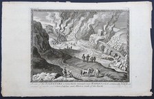 Stampa antica Solfatara Napoli