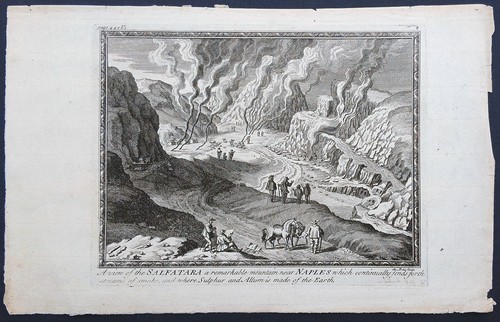 Stampa antica solfatara napoli - antica,