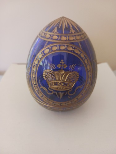 Vintage cristallo blu cobalto