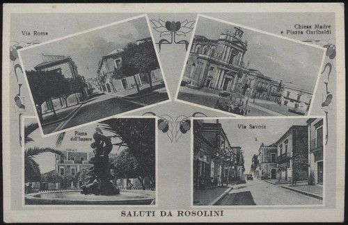 Cartolina rosolini saluti - saluti, da