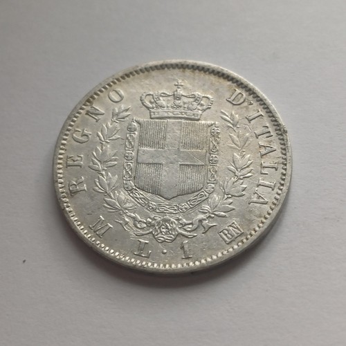 Silver coin moneta lira - silver,