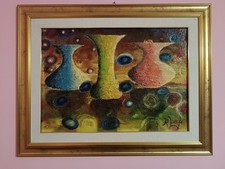 Dipinto Olio su Tela 50 X 70 cm + La cornice Quadro firmato  pezzo unico