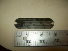 Nameplate From GE Motor From