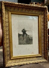 Cornice  Primi 900 Pastiglia Dorata  Con Stampa Soldato 