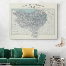 1905 Mappa dei Paesi Baschi -