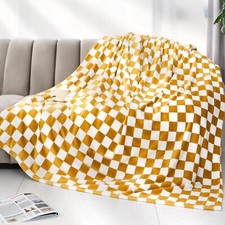 Coperta gialla a scacchi plaid