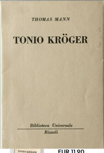 Thomas mann tonio - mann:, kroger
