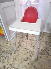 Seggiolone Ikea  con cintura di sicurezza, Bianco/Rosso