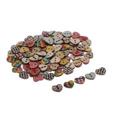 100 pezzi bottoni in legno a