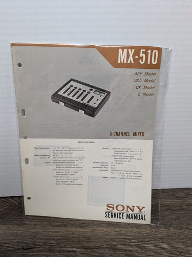 Sony mixer canali 510 - mixer, mx-510