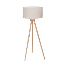 Lampada da terra a piantana Wood in legno e bianca E27 Aigostar