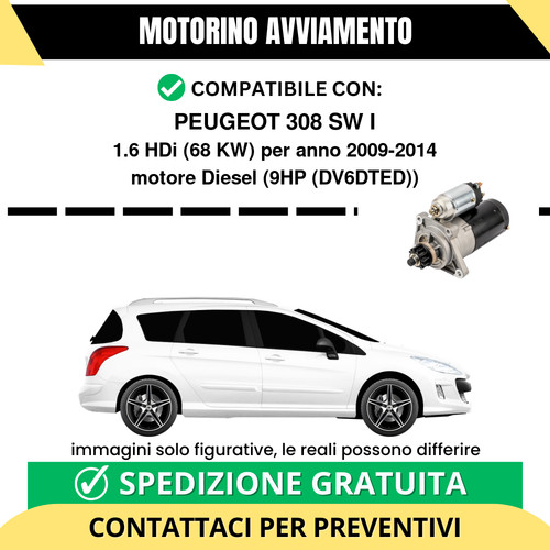 Motorino avviamento peugeot - motorino,