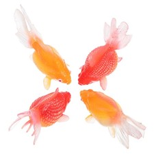  4 pezzi di pesci rossi finti