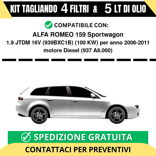Tagliando per alfa romeo 159 - tagliando,