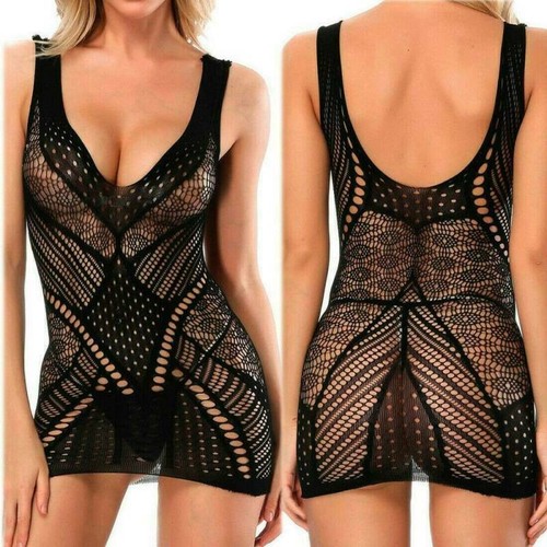 Mini abito see through maglia - mini,