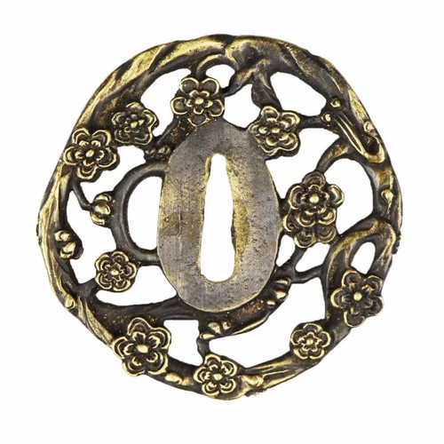 Tsuba sakura foglia punto - foglia,