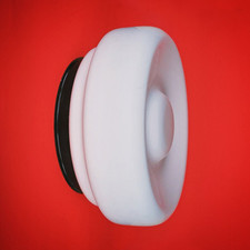 Applique vetro opalino metà secolo retrò vetro latte rotondo parete plafoniera lampada