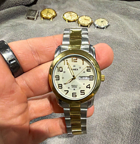 Timex bracciale uomo bicolore - timex,