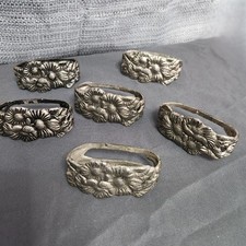 6 anelli tovagliolo fiori