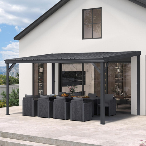 Outdoor wall mouted gazebo - mouted, 10'